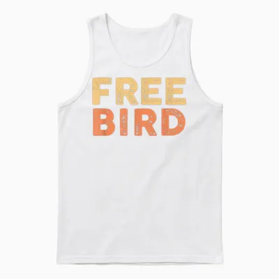 Lyriclyfe Popsocket Free Bird by Ronnie Van Zant & a Collins Unisex Tank Top - White