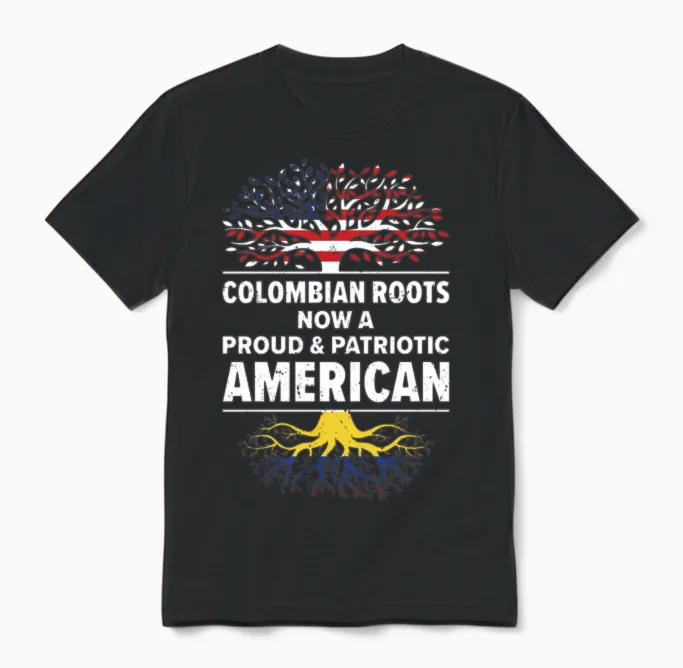 Born Colombian Colombia American Usa Citizenship Unisex T-Shirt in Black
