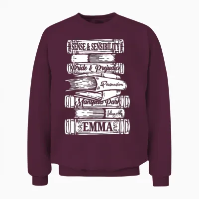 Jane Austen Vintage Book Club Mr Unisex Sweatshirt - Maroon