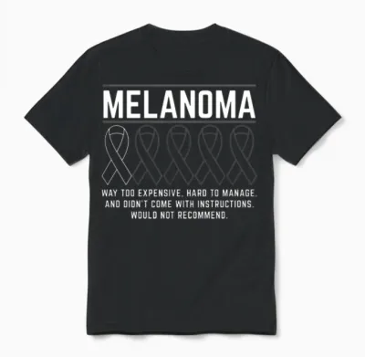 Melanoma Warrior Skin Cancer Melanoma Awareness Unisex T-Shirt - Black
