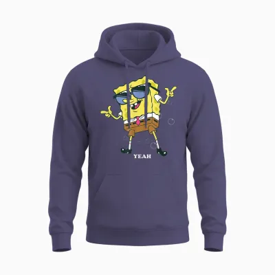 Spongebob Squarepants Cool Yeah Sunglasses Unisex Hoodie - Heather Sport Dark Navy