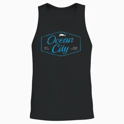 Ocean City Nj Marlin Unisex Tank Top - Black