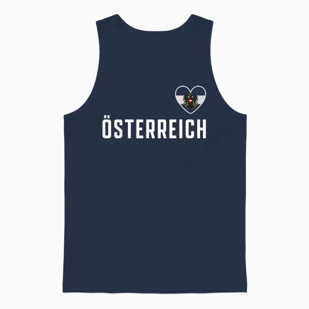 österreich Flagge Adler Fan Austria Wappen Patriotisches Unisex Tank Top in Navy