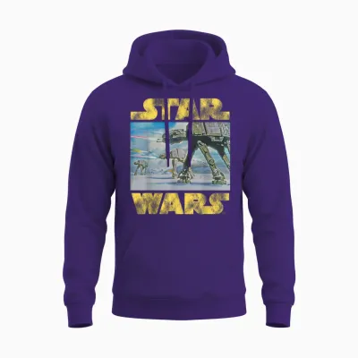 Star Wars Vintage Imperial At-At Battle of Hoth Unisex Hoodie - Purple