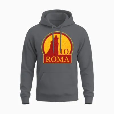 Roma Wolf Unisex Hoodie - Charcoal