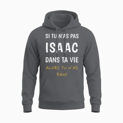 Funny Name Isaac Funny Gift Idea for Isaac Unisex Hoodie - Charcoal