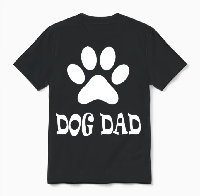 Dog Dad Unisex T-Shirt in Black