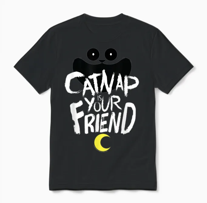 Poppy Playtime Catnap Ist Dein Freund Unisex T-Shirt in Black