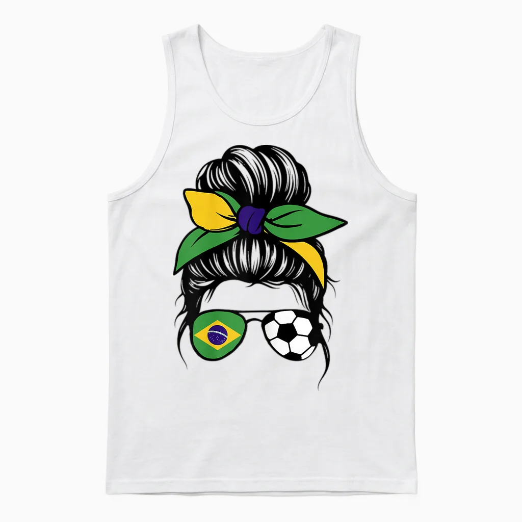 Drapeau De Brésil Femmes Supporters Brésiliens Fiers Unisex Tank Top in White