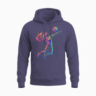 Joueur De Volleyball Femme Enfant Et Fille Unisex Hoodie - Heather Sport Dark Navy