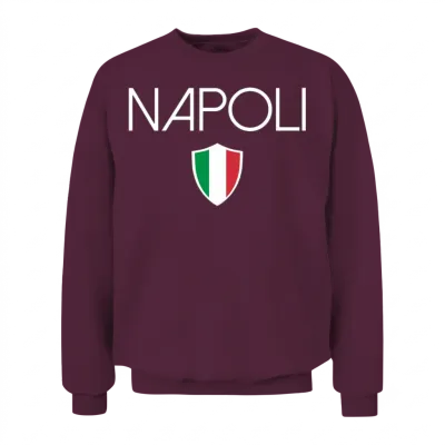 Napoli Jersey Italian Flag Naples Italy Unisex Sweatshirt - Maroon