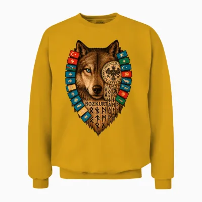 Göktürk Bozkurt Unisex Sweatshirt - Gold
