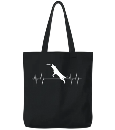 Dog Training Dog Trainer Dog Heart Line Gift Tote Bags - Black