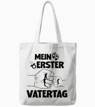 Herren Mein Erster Vatertag Vatertagsgeschenk Papa 1 Vatertag Tote Bags - White