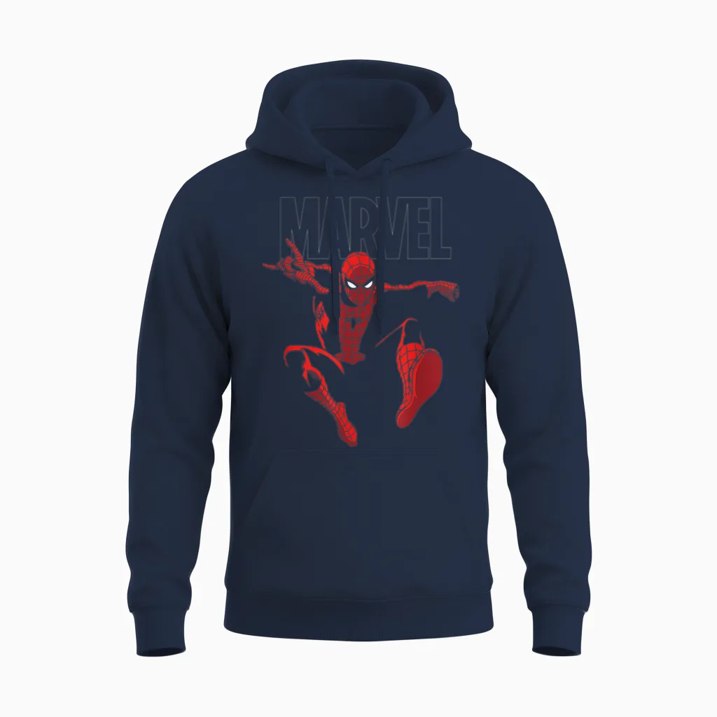 Marvel Spider-Man Strike Unisex Hoodie in Navy