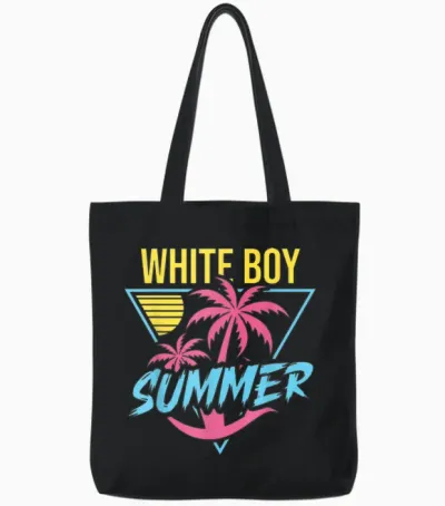 White Boy Summer - 80er Jahre Stil - Vaporwave Tote Bags - Black