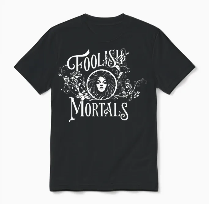 Disney Haunted Mansion Movie Madame Leota Foolish Mortals T-Shirt, Black, S Unisex T-Shirt in Black