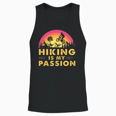 Hiking Is My Passion Unisex Tank Top - Black