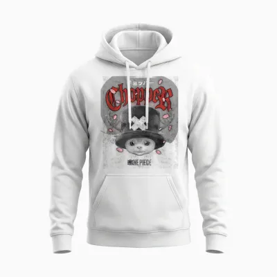One Piece Chopper Heavy Metal Unisex Hoodie - White