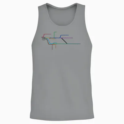 Lirr Long Island Rail Road Map Unisex Tank Top - Sport Grey