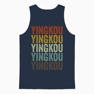Yingkou China Retro Vintage Unisex Tank Top - Navy