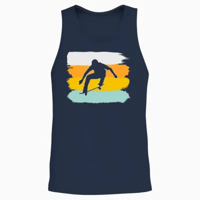 Skating Retro Unisex Tank Top - Navy