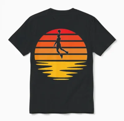 Basketball Retro Unisex T-Shirt - Black