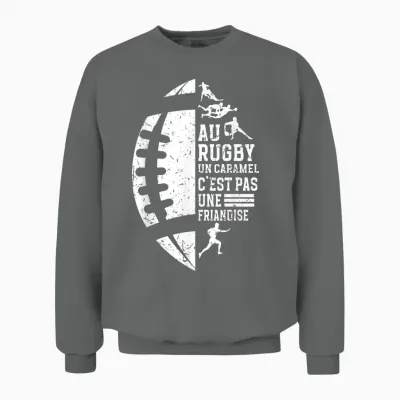 Funny Rugby Caramel It's Not a Sporty Treat T-Shirt, Black, S Unisex Sweatshirt - Graphite Heather