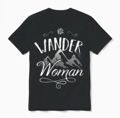 Hiking Woman Unisex T-Shirt - Black