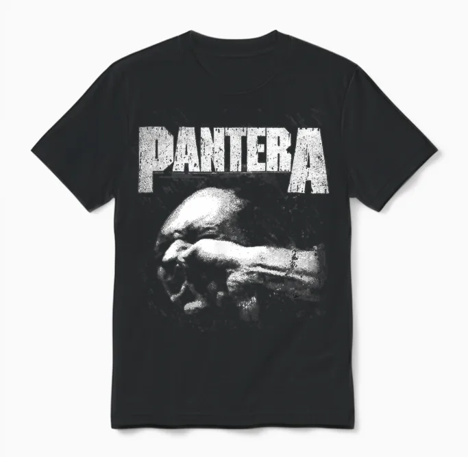 Officially Licensed Pantera Heavy Metal Band Music Fan Unisex T-Shirt in Black