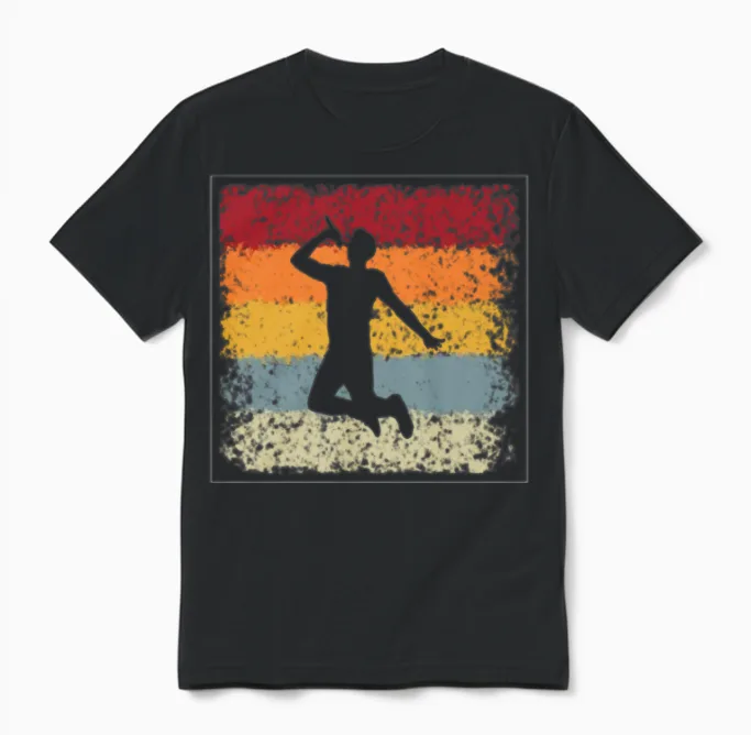 Singer Retro Unisex T-Shirt in Black