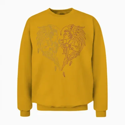 Good Omens - Ein Toast Auf Die Welt (gold Und Rot) Unisex Sweatshirt - Gold