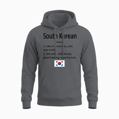 South Korean South Korea Flag South Korean Roots Unisex Hoodie - Charcoal