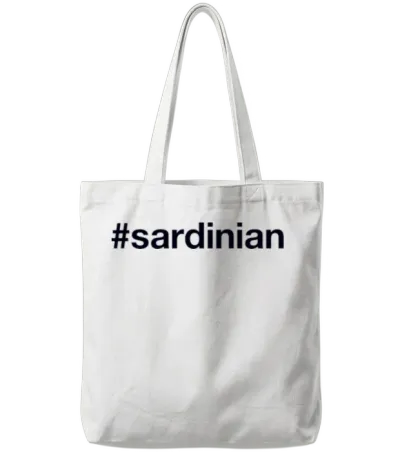 Sardinian Hashtag Sardinia Italy Italia Tote Bags - White
