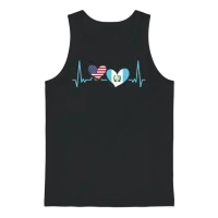 Awesome Guatemalan American Heartbeat For Unisex Tank Top - Black – 1