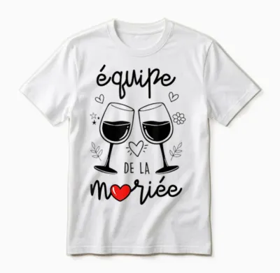 Drôle Femme Team De La Mariée Evjf Future Mariée Unisex T-Shirt - White