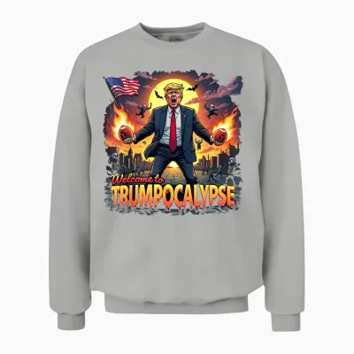 Willkommen Bei Trump-Ocalypse Lustig Donald Trump Halloween Unisex Sweatshirt - Ash