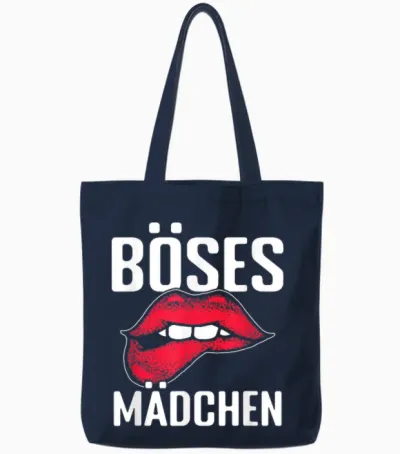 Gothic Sarkasmus Unartig Zicke Prizessin Böses Mädchen Tote Bags - Navy
