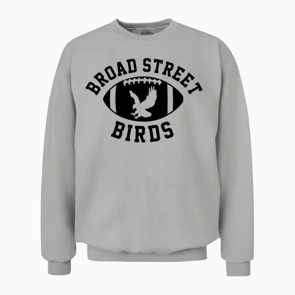 Broad St Birds Bird Lovers Unisex Sweatshirt in Ash