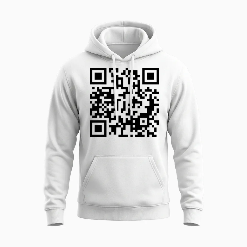 Qr Code F1 Unisex Hoodie in White