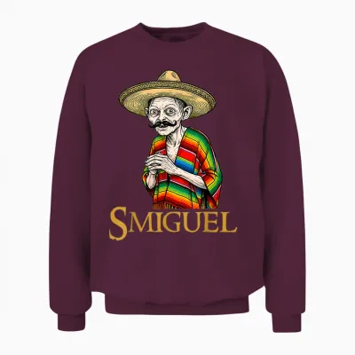 Smiguel Mexican Sombrero Lustiges Mexikanisches Kultur-Mashup Unisex Sweatshirt - Maroon
