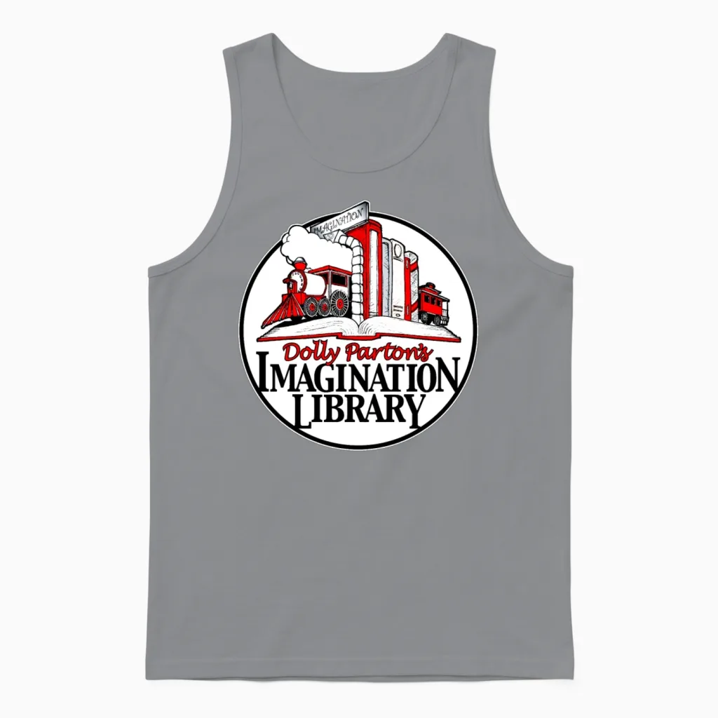 Dolly Parton S Imagination Library Unisex Tank Top in Sport Grey