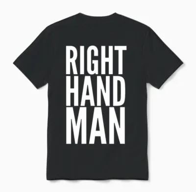 Right Hand Man Unisex T-Shirt - Black