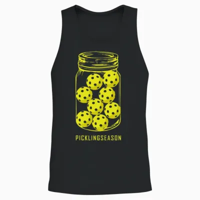 Pickleball - Pickling Season , Funny Pickleball Unisex Tank Top - Black
