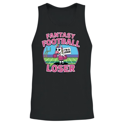 Fantasy Football Loser Unicorn Unisex Tank Top - Black