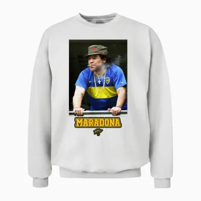 Maradona Boca Che Unisex Sweatshirt - White