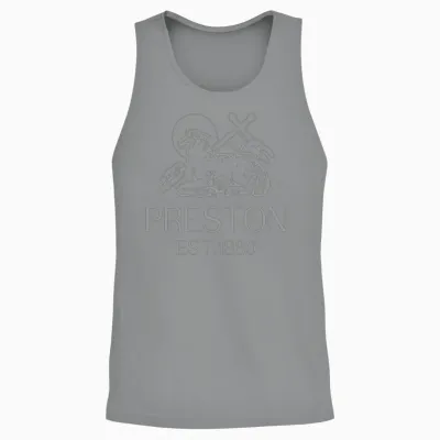 Preston North End Grey Unisex Tank Top - Sport Grey