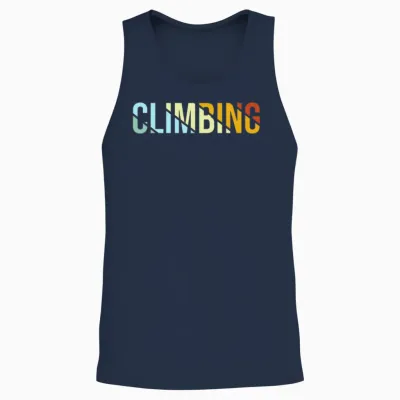 Climbing Retro Unisex Tank Top - Navy