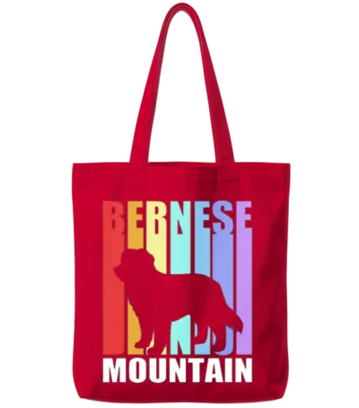 Retro Dog Lover Bernese Dog for Dog Dad Tote Bags - Red