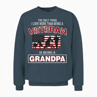 Veteran Is Being a Grandpa Unisex Sweatshirt - Dark Heather